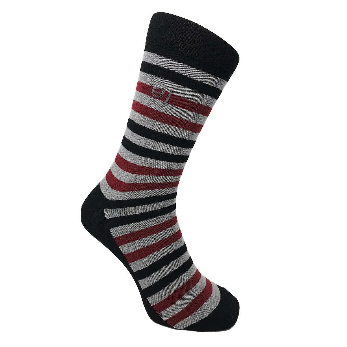 EJ Socks Red Black Stripe