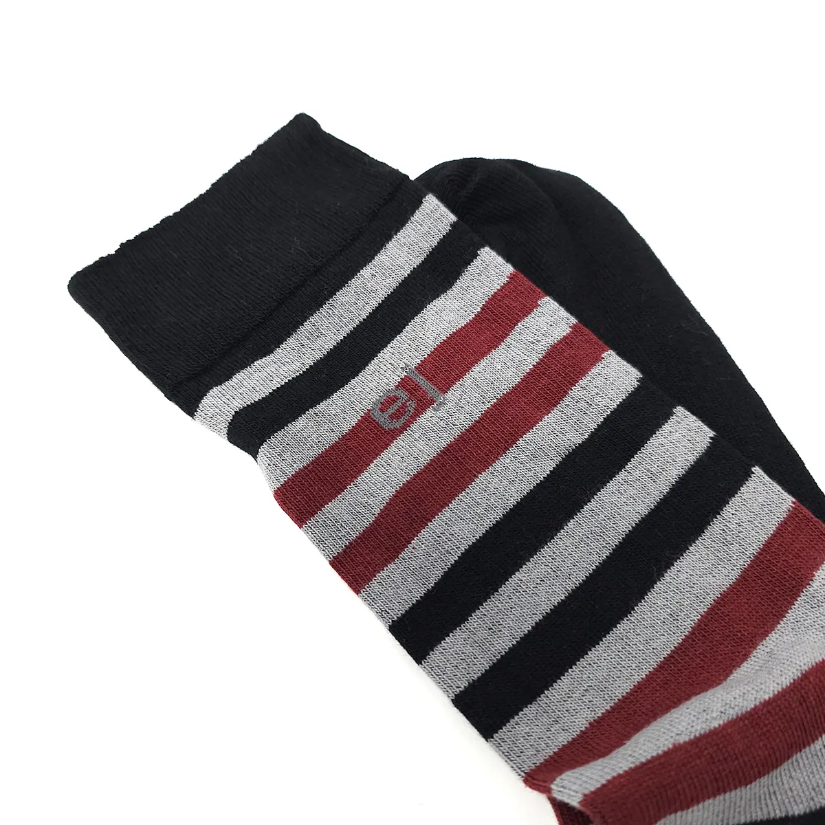 EJ Socks Red Black Stripe
