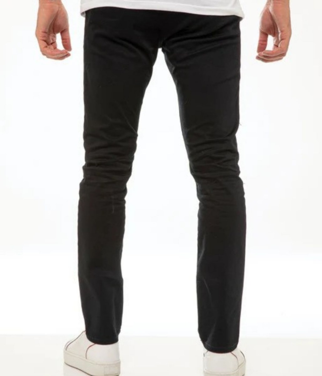 Enzo Slim Stretch Chino In Black