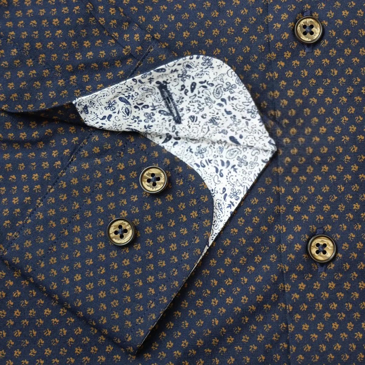 William Tailor Fago Printed Shirt Navy