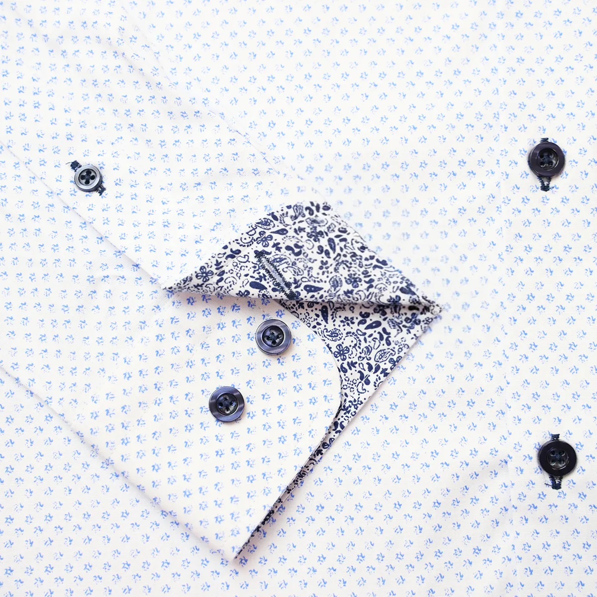 William Tailor Fago Printed Shirt White
