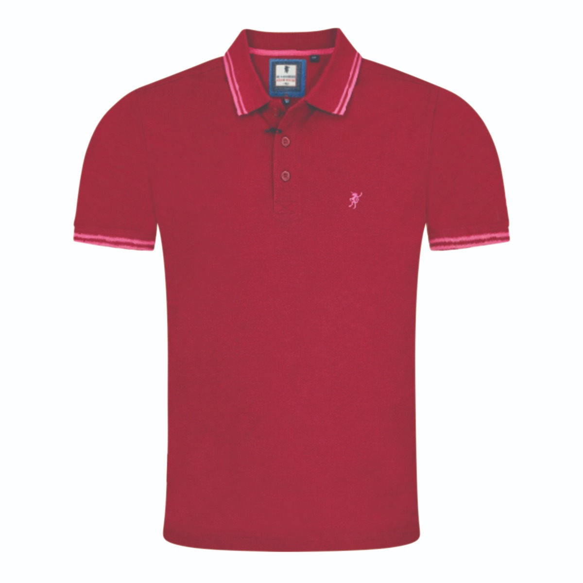 Sea Barrier Pink Tipped Polo Red