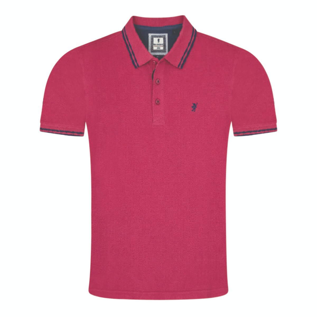 Sea Barrier Blue Tipped Polo Dark Pink