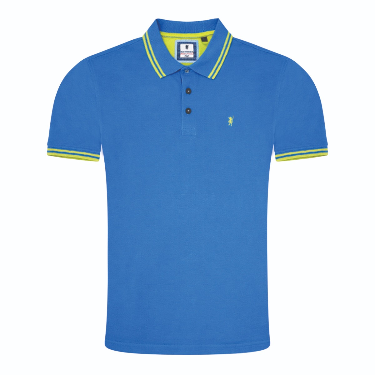 Sea Barrier Yel Tipped Polo Bright Blue