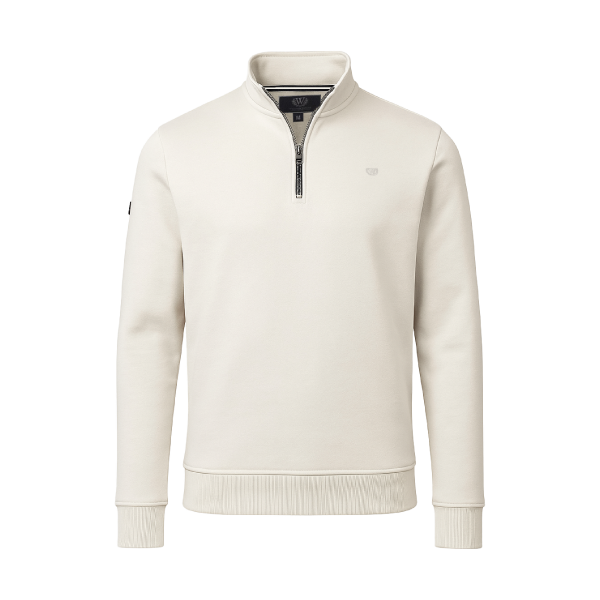 William Tailor Gally Half Zip Silver Bir