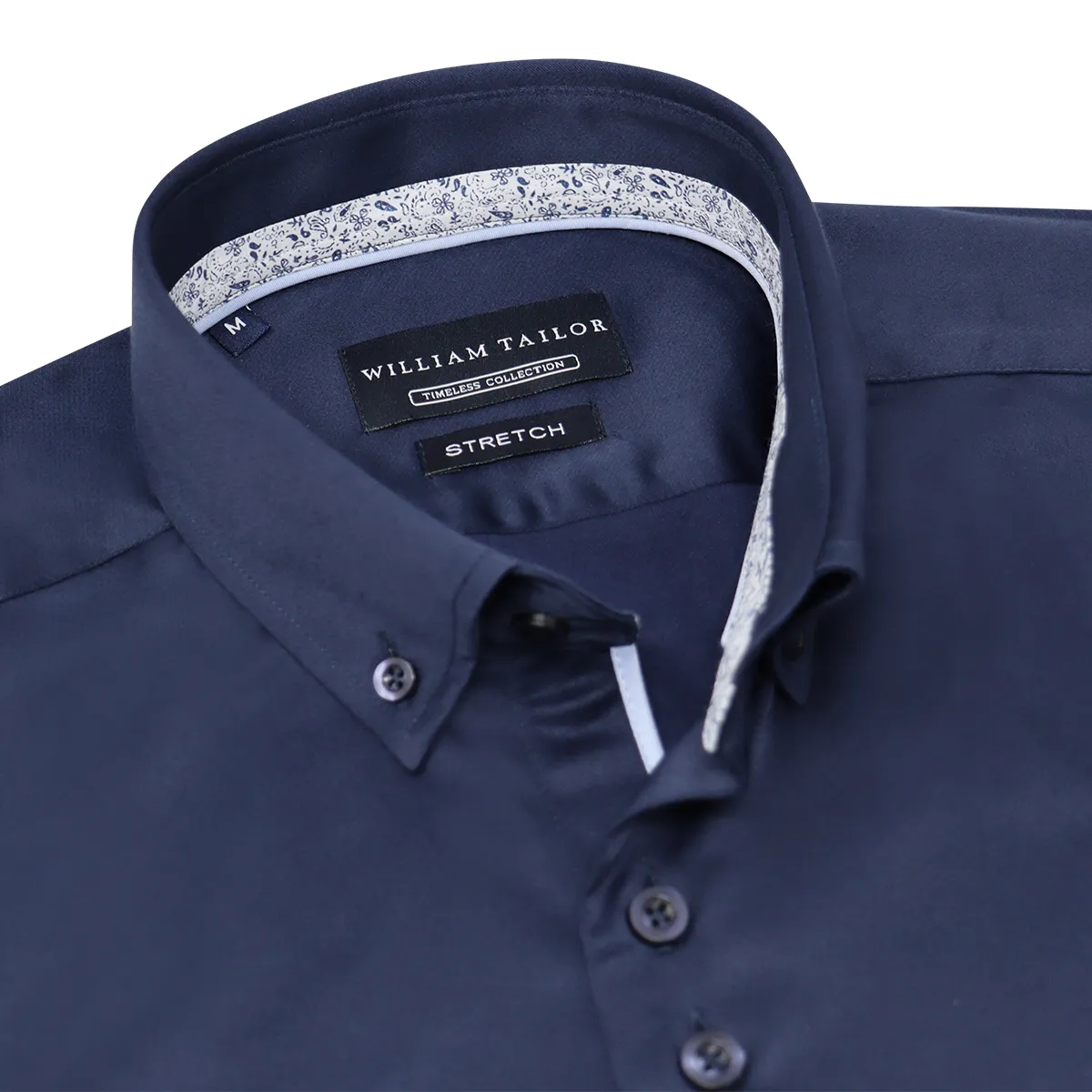 William Tailor Grattan Stretch Shirt Nav