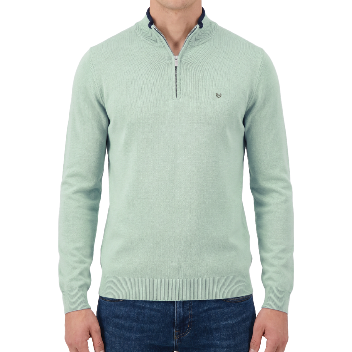 Scott & Wade Machli Knit Half Zip Sage