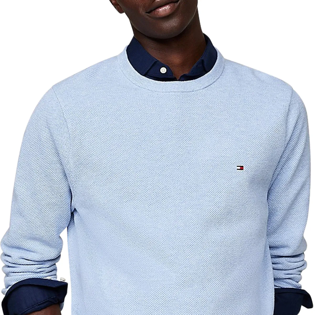 Tommy Hifiger Ess Struct Crew Neck Blue