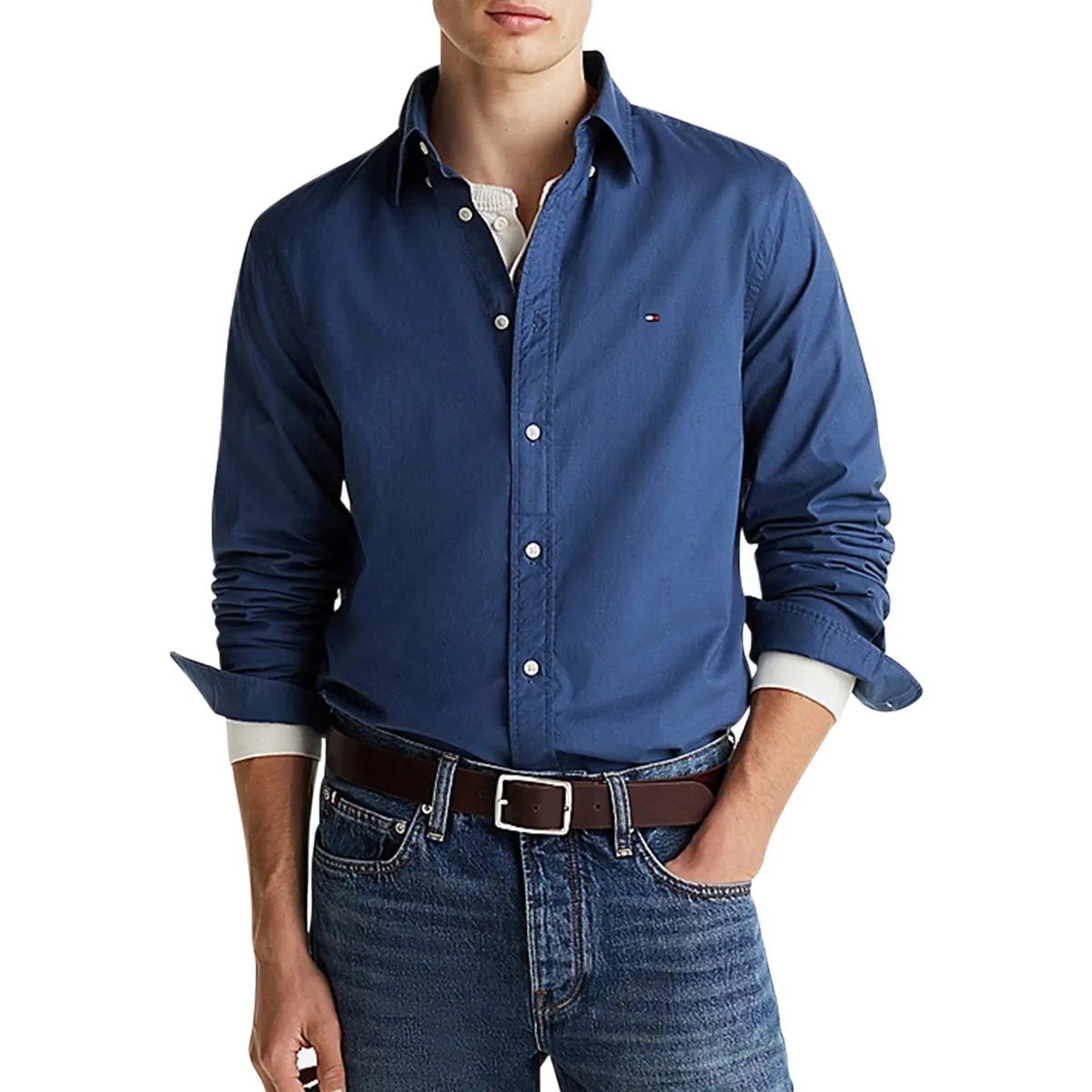 Tommy Hilfiger Poplin Solid RF Shirt Aeg