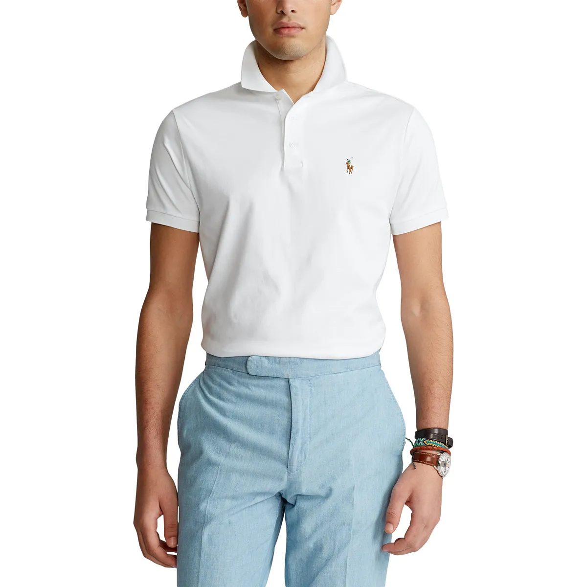 Ralph Lauren Slim Fit Polo Shirt White
