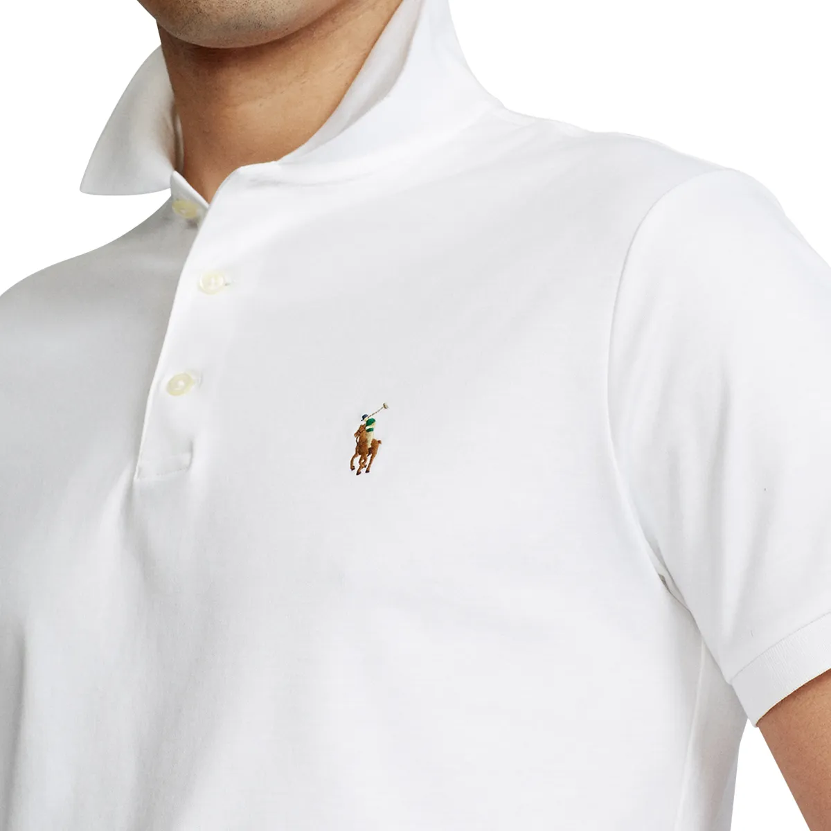 Ralph Lauren Slim Fit Polo Shirt White