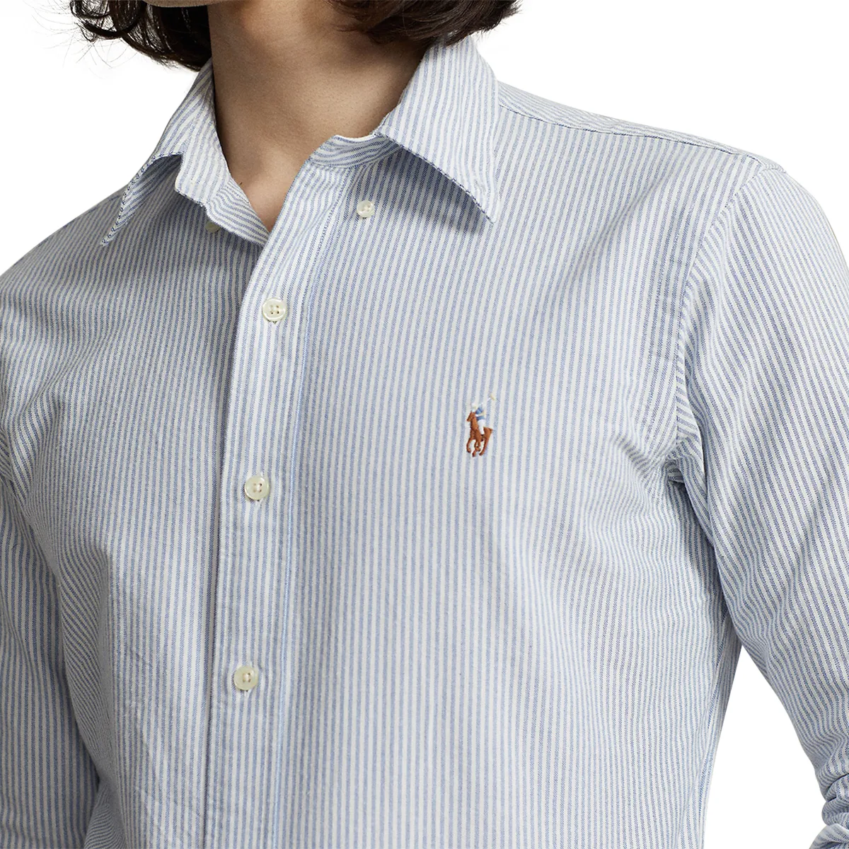 Ralph Lauren Custom Fit Stripe Shirt Blu