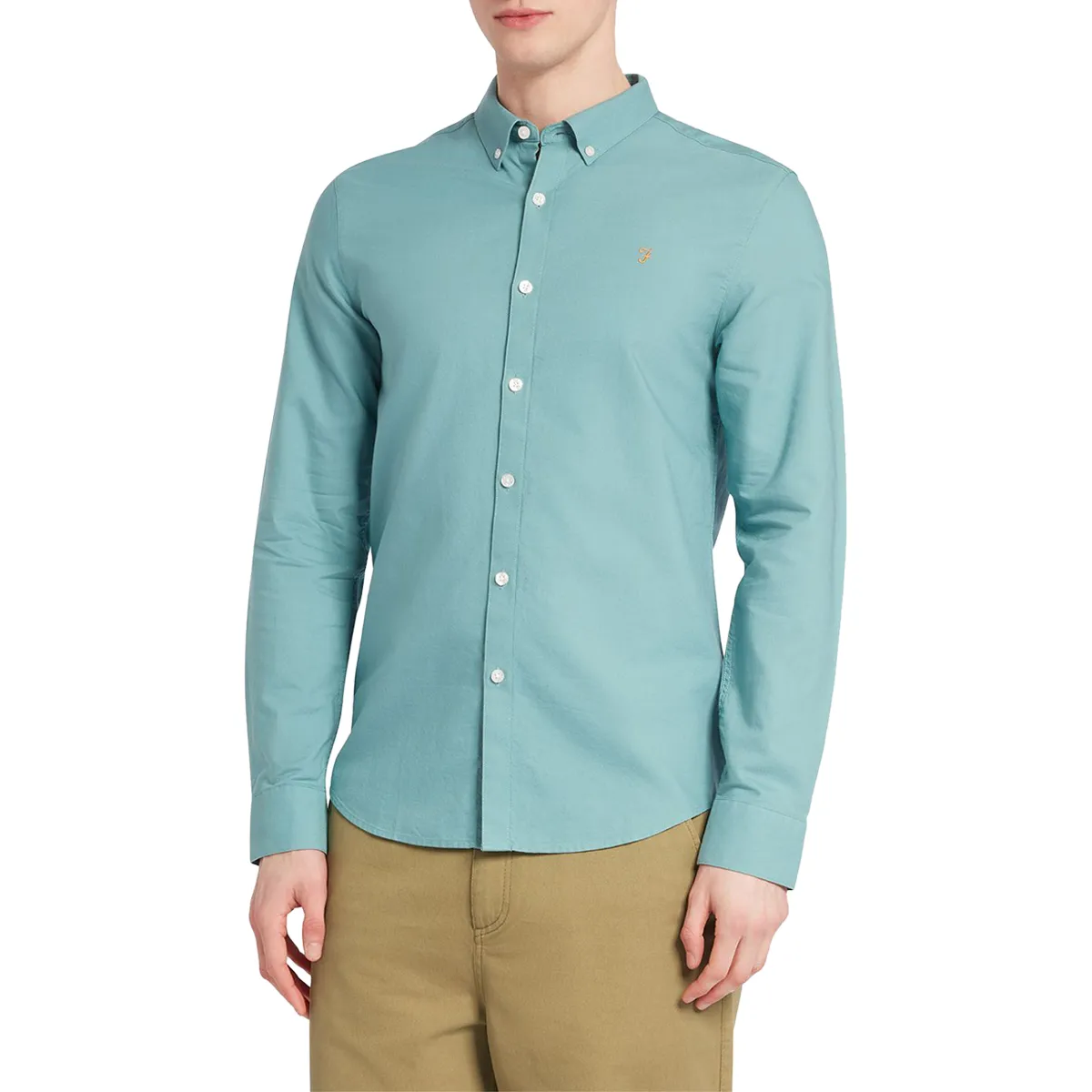 Farah Brewer LS BD Shirt Brook Blue