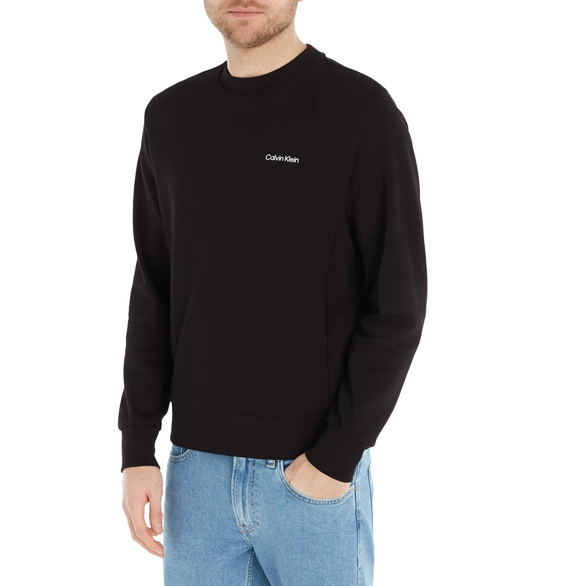 Calvin Klein Micro Logo Crew Ck Black