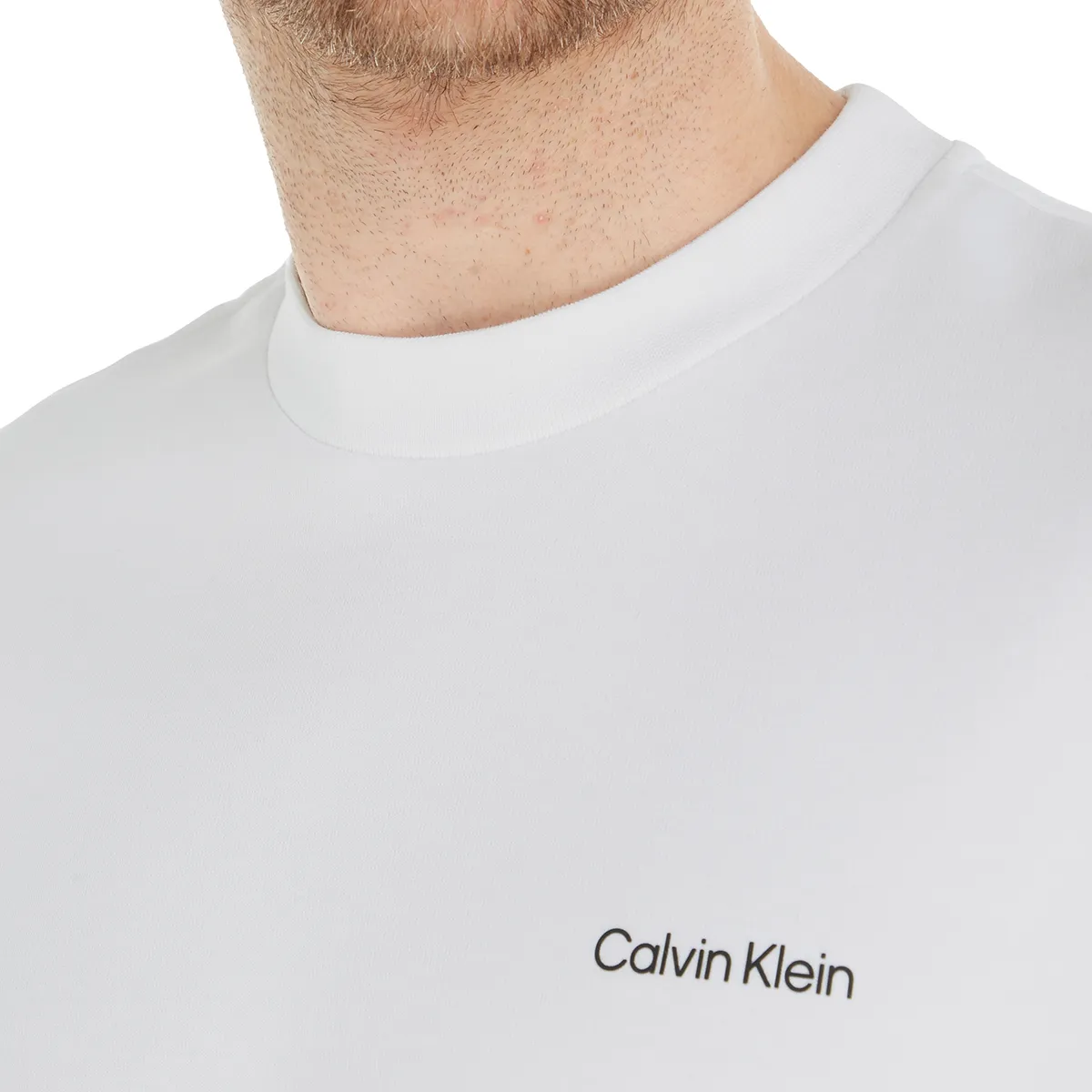 Calvin Klein Micro Logo Crew White