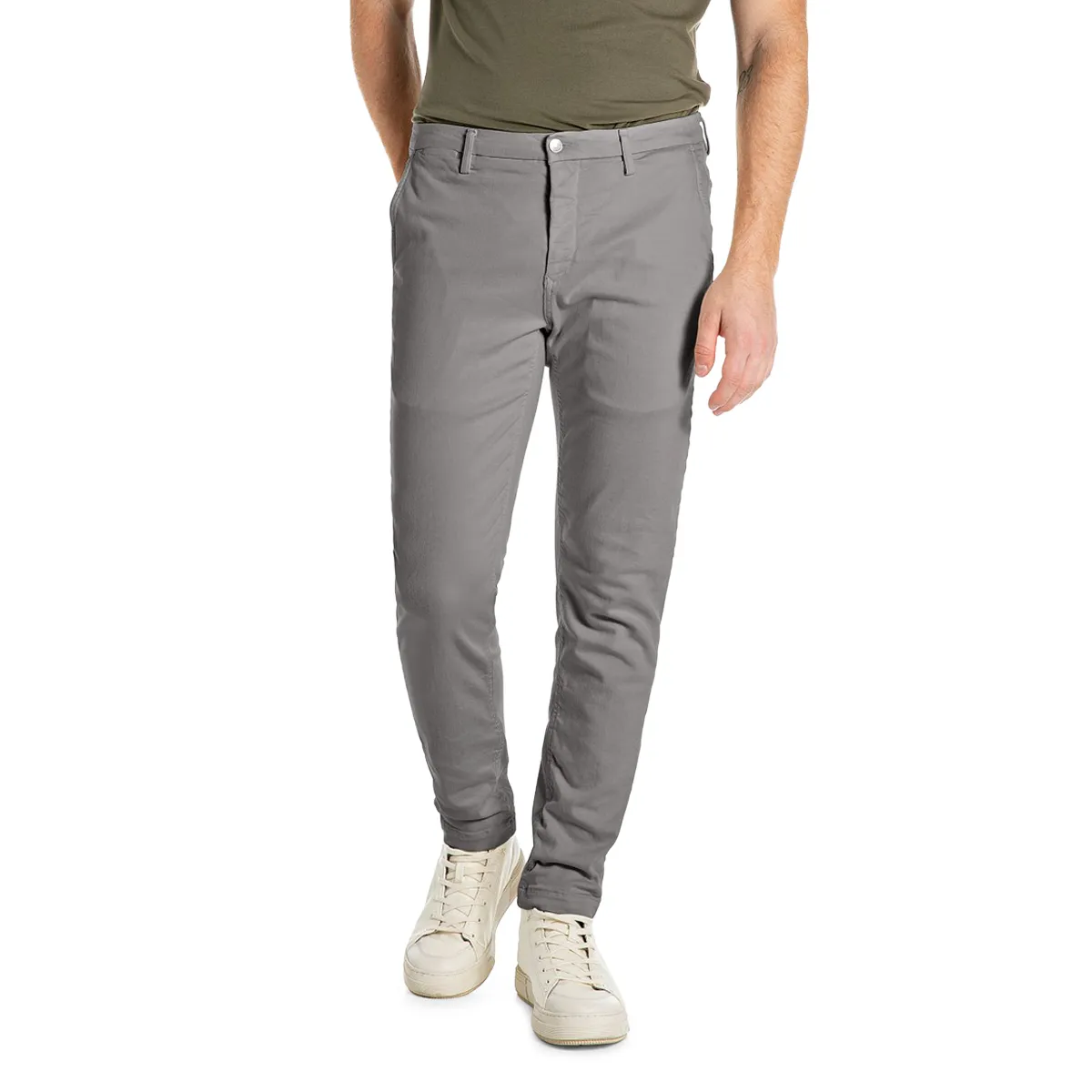 Replay Zeumar Slim Hyperflex Chino Light Grey