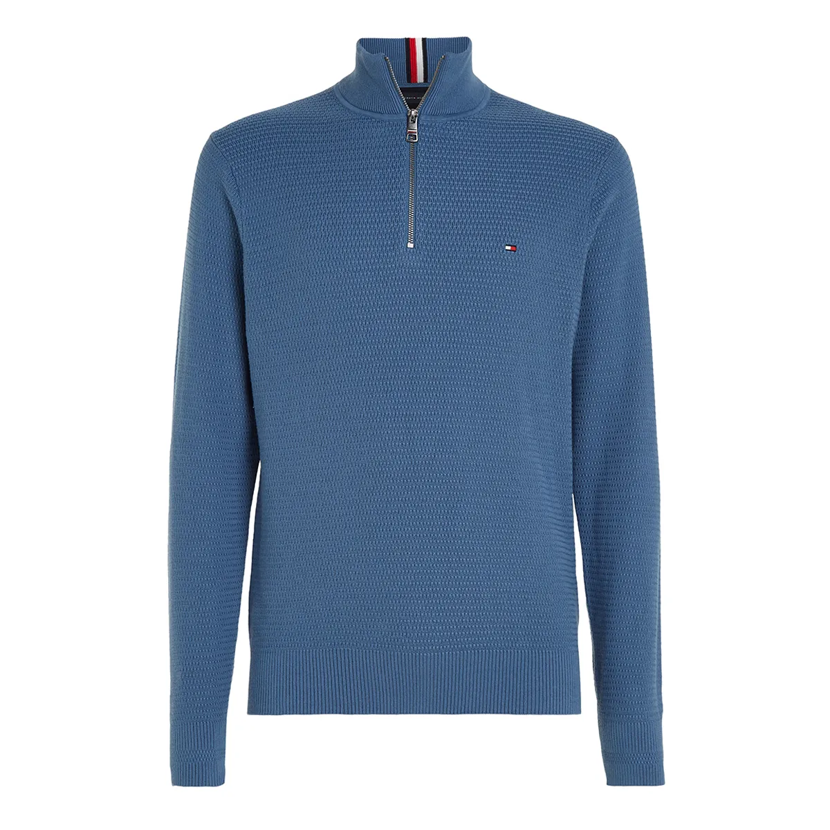 Tommy Hilfiger Interlaced Mock Blue Coast