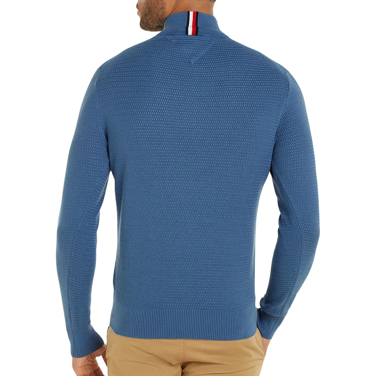 Tommy Hilfiger Interlaced Mock Blue Coast