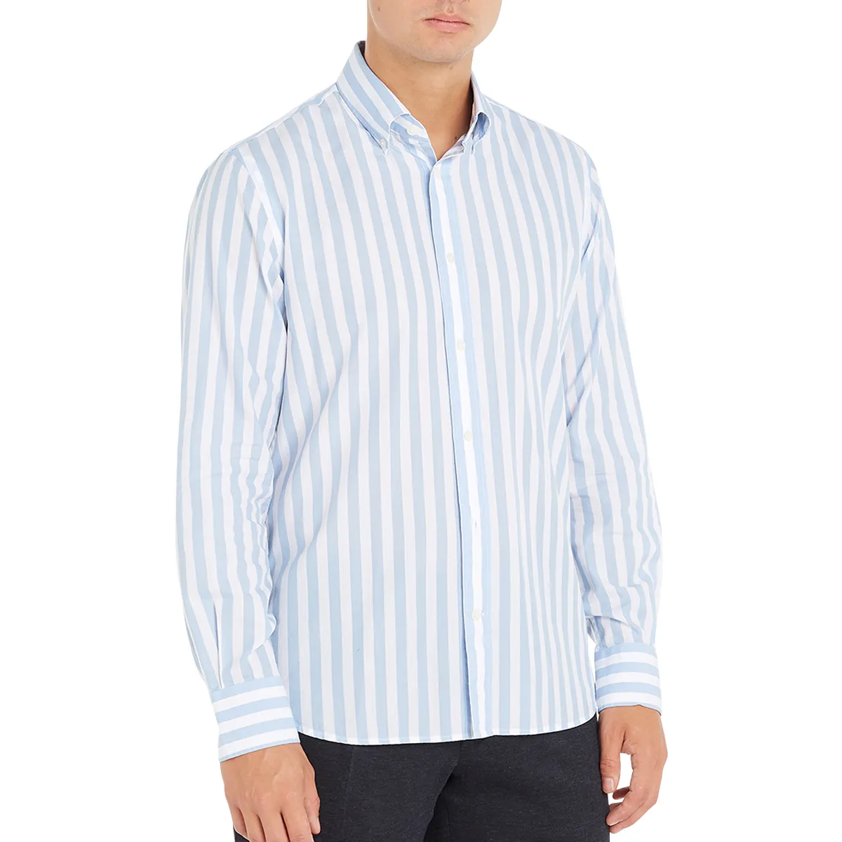 Tommy Hilfiger Silky Stripe Shirt Cloudy