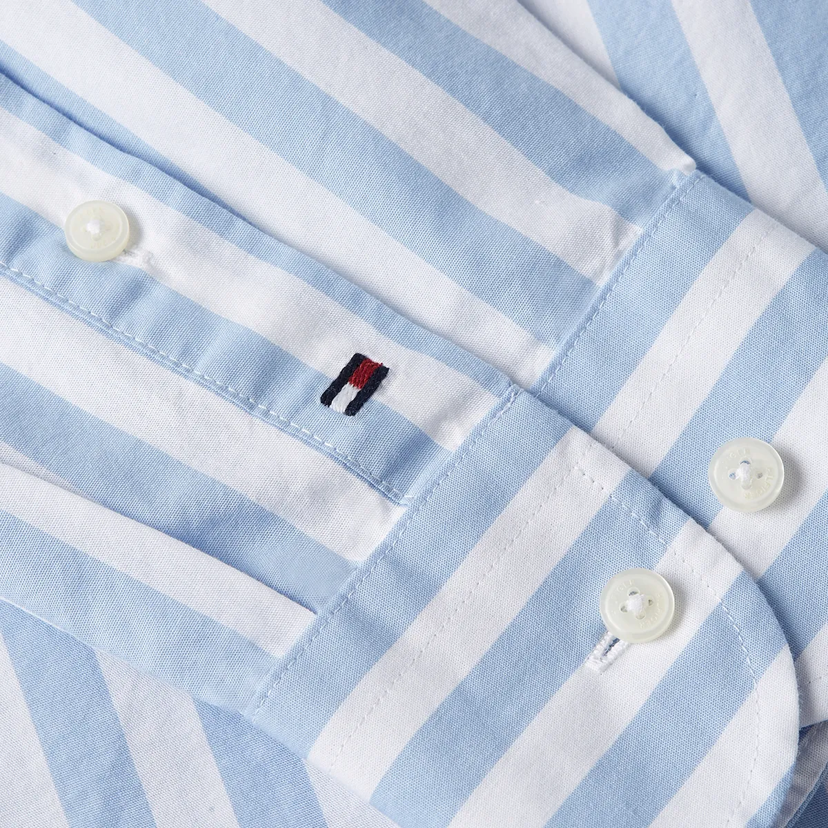 Tommy Hilfiger Silky Stripe Shirt Cloudy