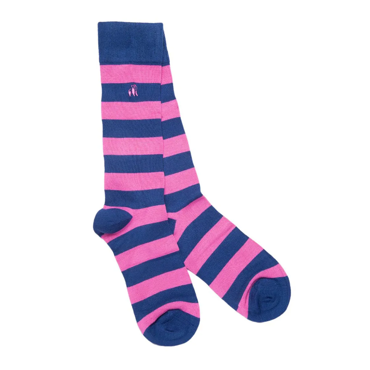 Swole Panda Striped Socks Rich Pink
