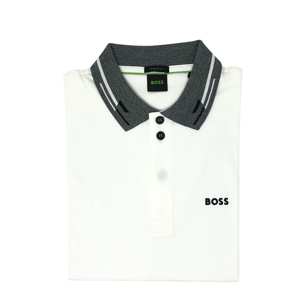 Boss Paddy 1 Tipped Polo White
