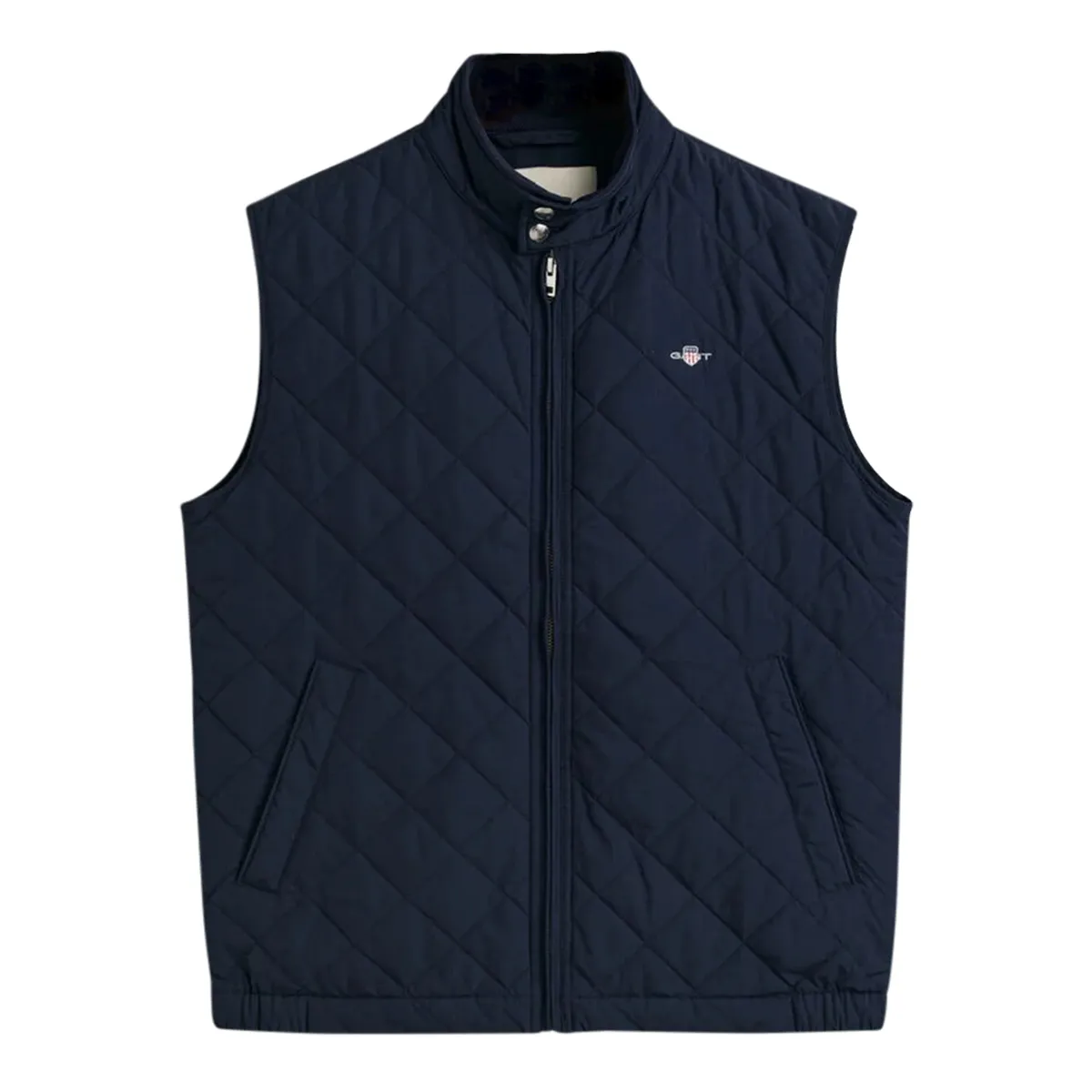 Gant Quilted Windcheater Gilet Evening Blue