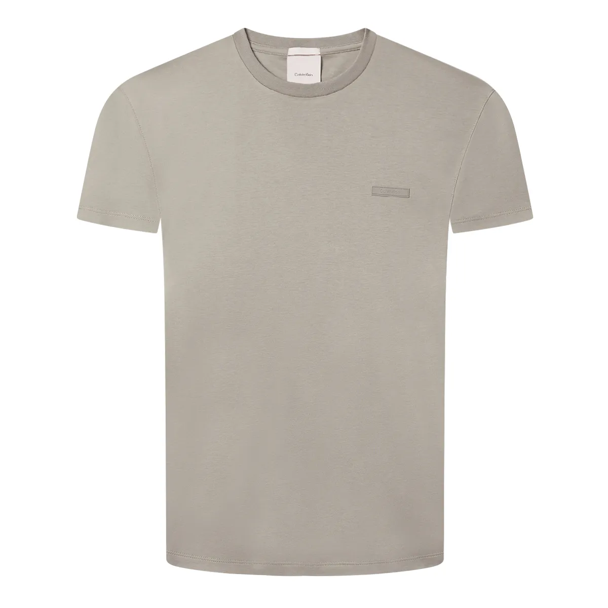 Calvin Klein SS Slim Supima Logo T-Shirt Green - pez