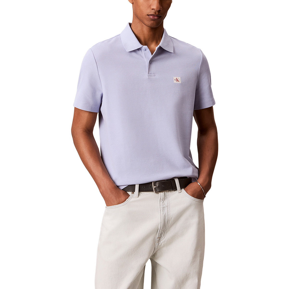 Calvin Klein Jeans SS Micro Waffle Polo Casual Blue