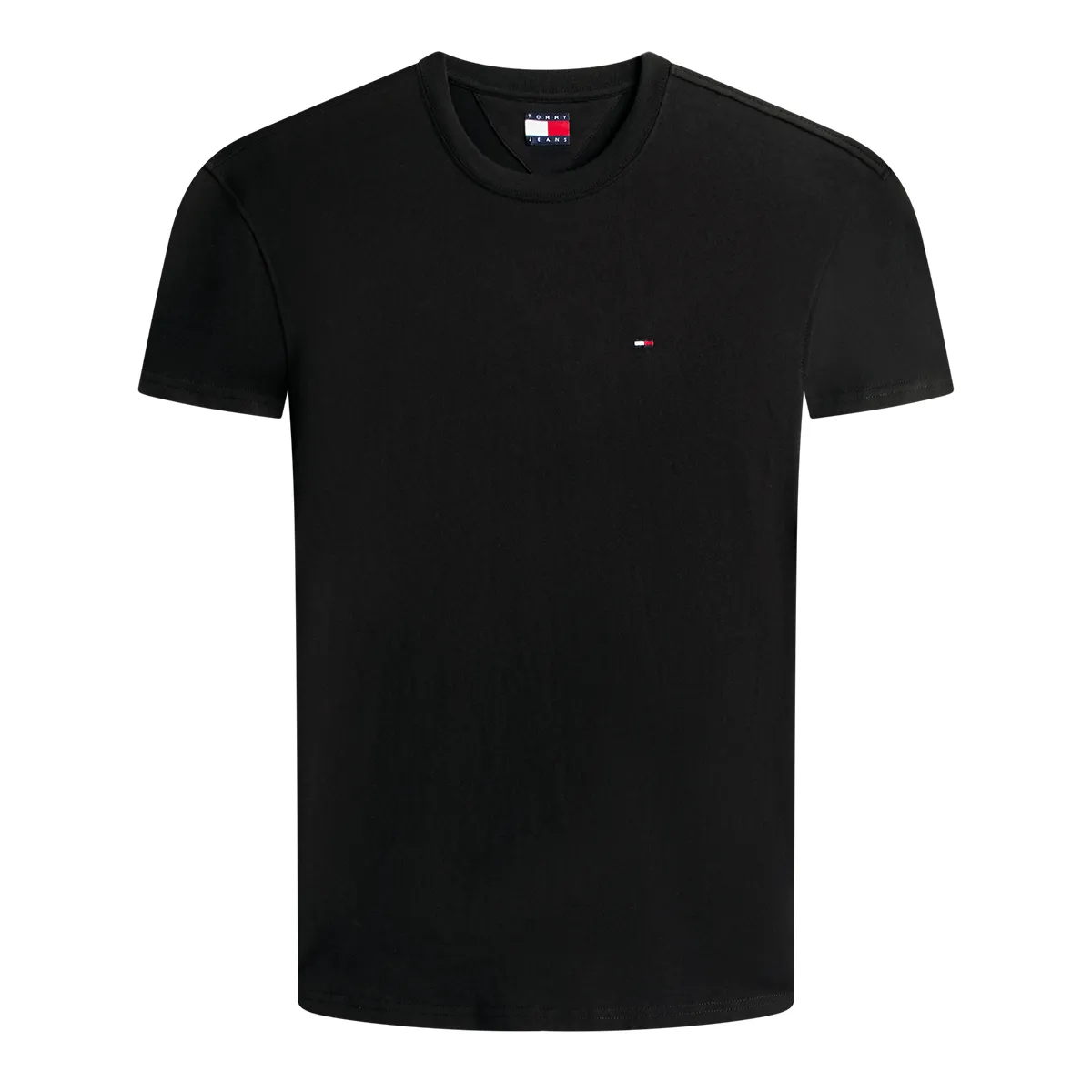 Tommy Jeans SS Reg S Flag T-Shirt Black - BDS