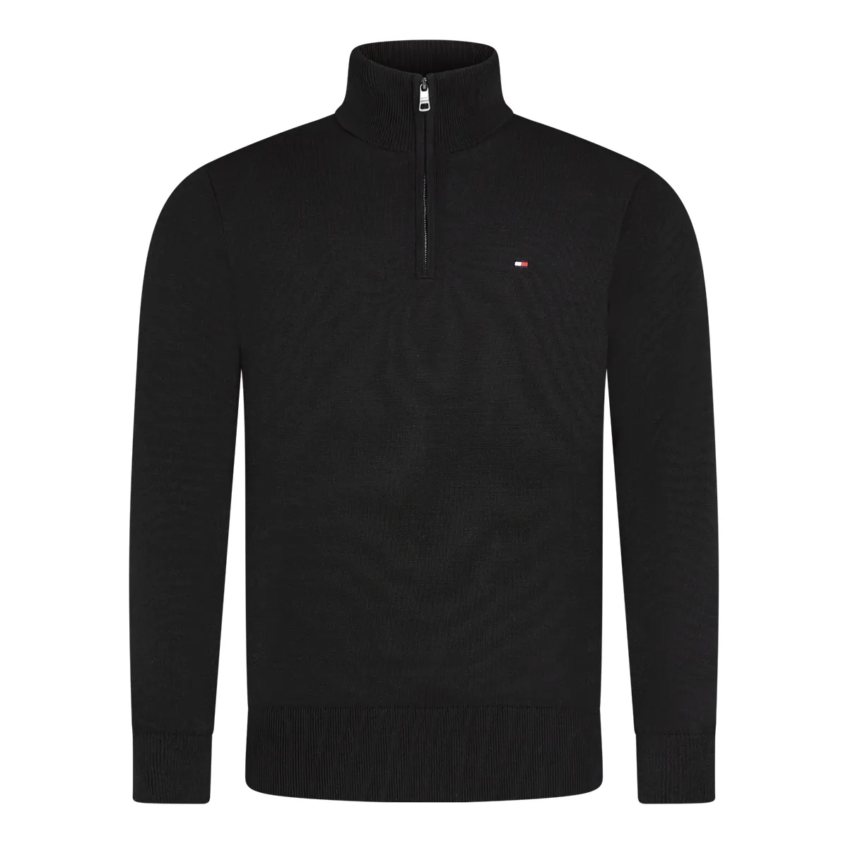 Tommy Hilfiger Ess Knit Cotton Half Zip Black - bds