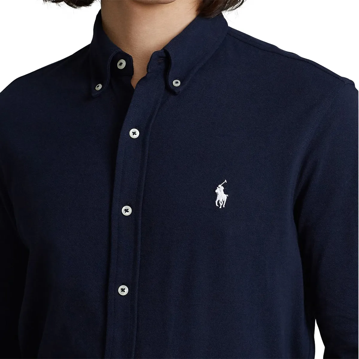 Ralph Lauren LS Knit Shirt Aviatar Navy