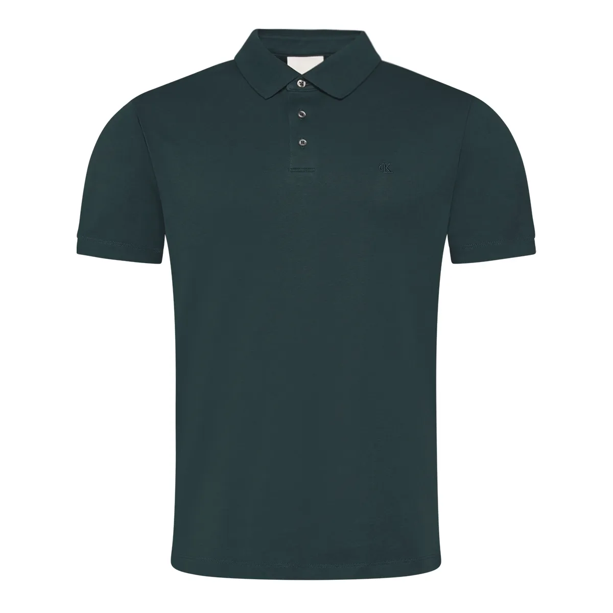 Calvin Klein SS Supima Chest Emb Polo Forest Green