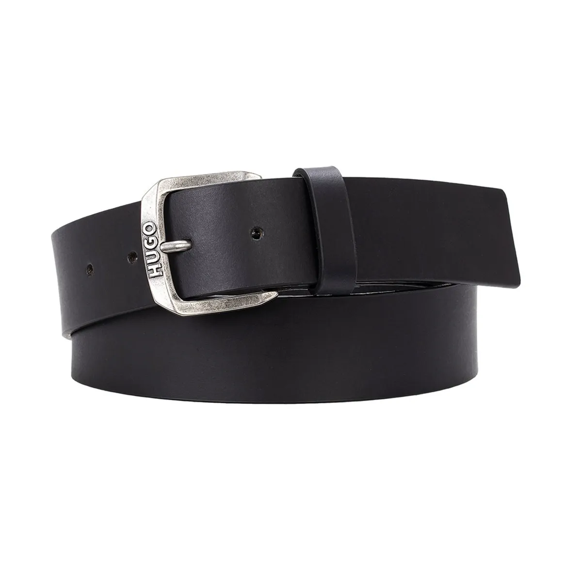 Hugo Blue Berker Leather Belt Black 001