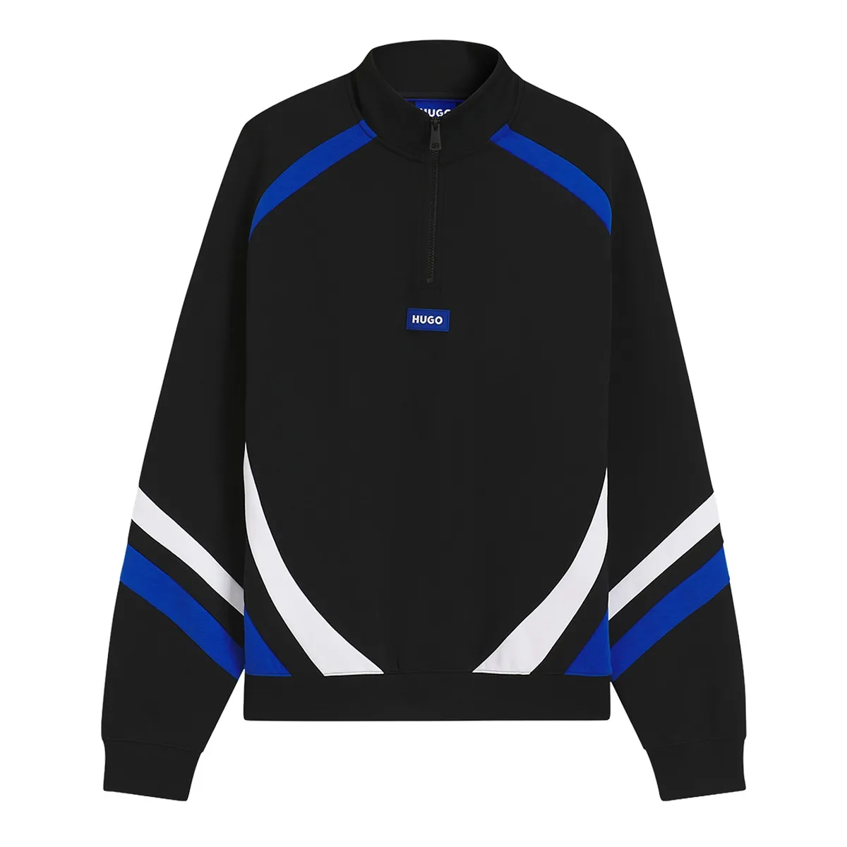Hugo Blue Naloneck Half Zip Black 001