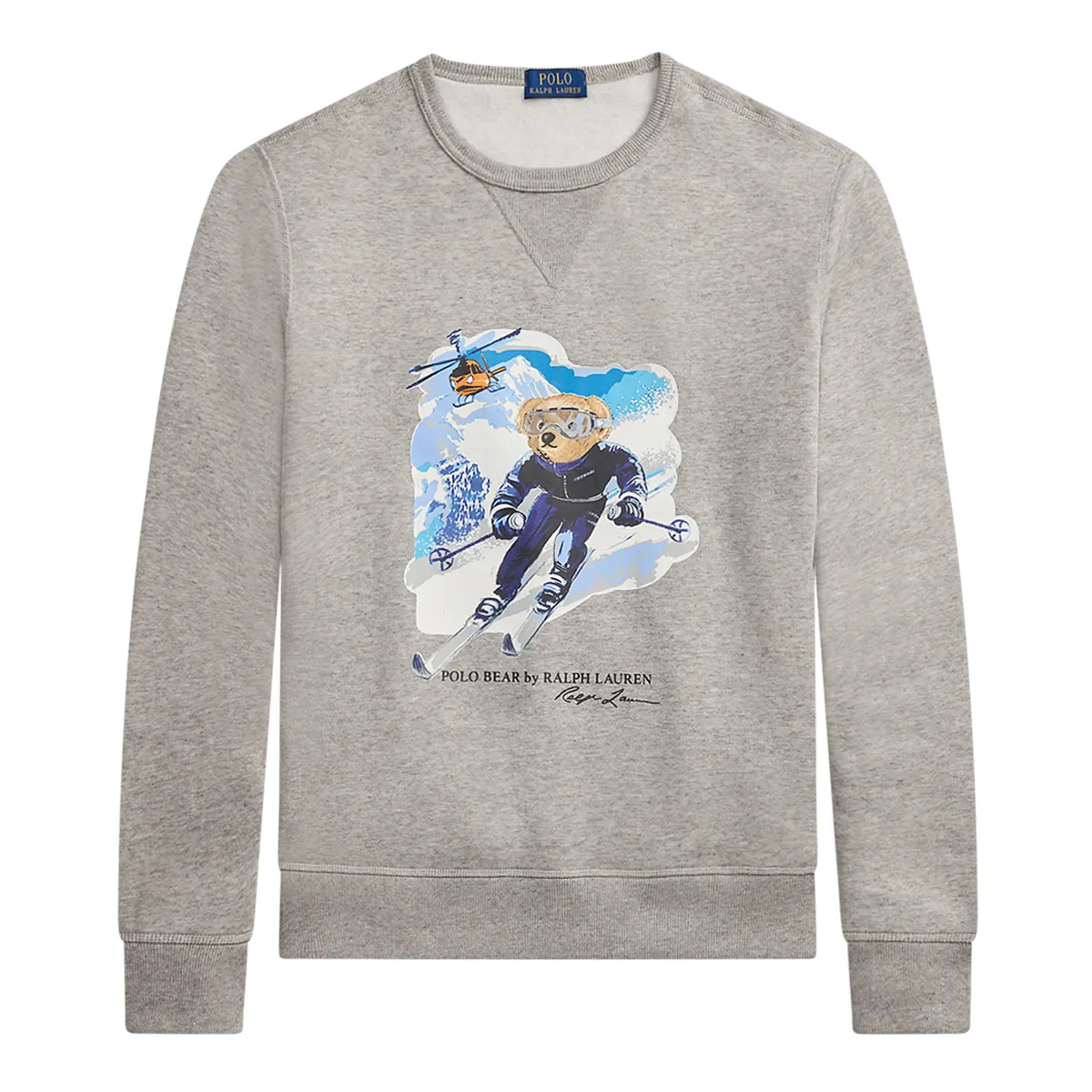 Ralph Lauren Teddy Bear Logo Crew Neck Grey 001