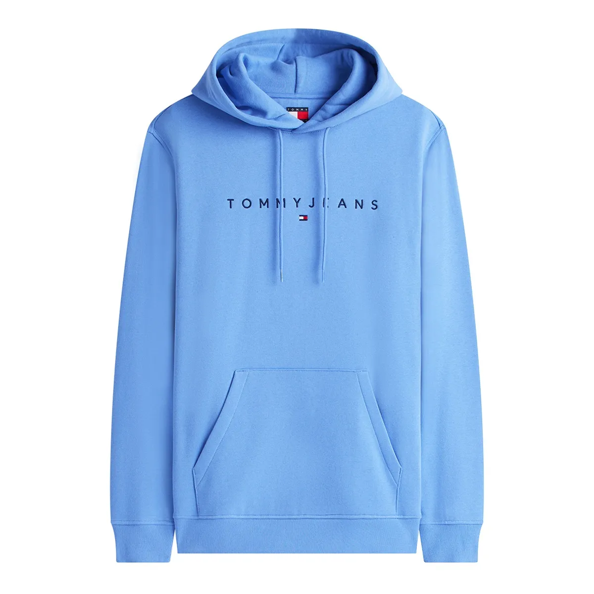 Tommy Jeans Reg Linear Logo Hoodie Light Blue