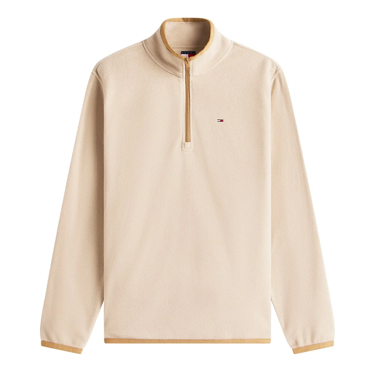 Tommy Jeans Reg S Polar Half Zip Gulf Sand Beige