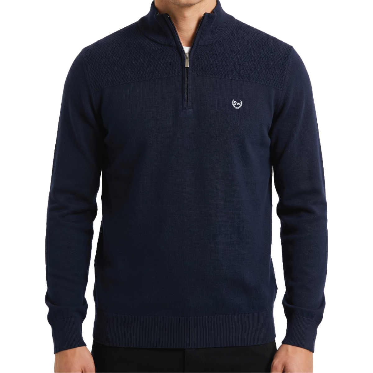Scott & Wade Sierra Panel Half Zip Navy