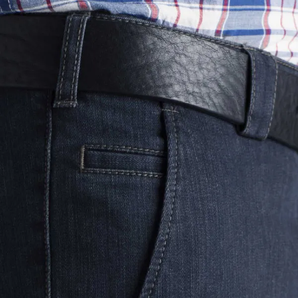 Meyer Roma Regular Fit Chino In Denim