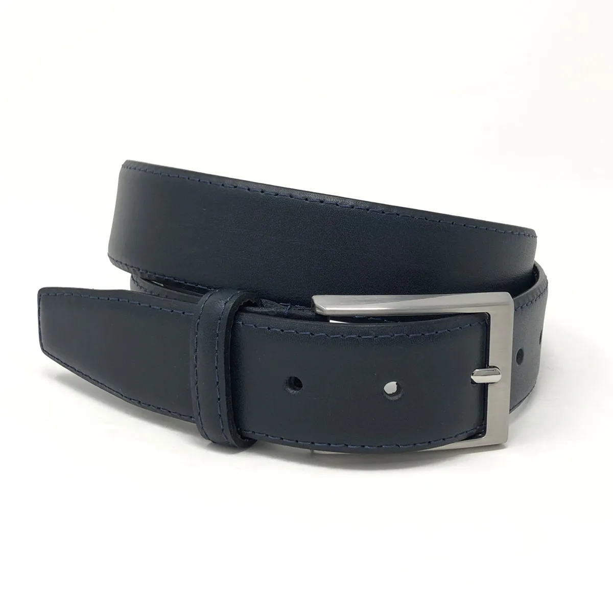 Lindenmann Leather Belt Navy