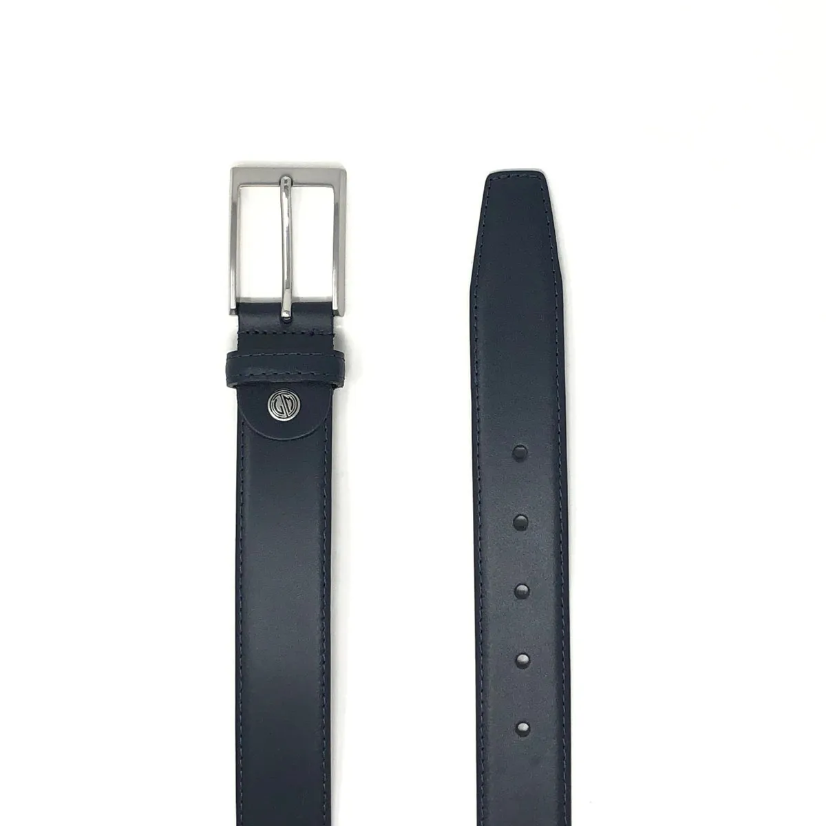 Lindenmann Leather Belt Navy
