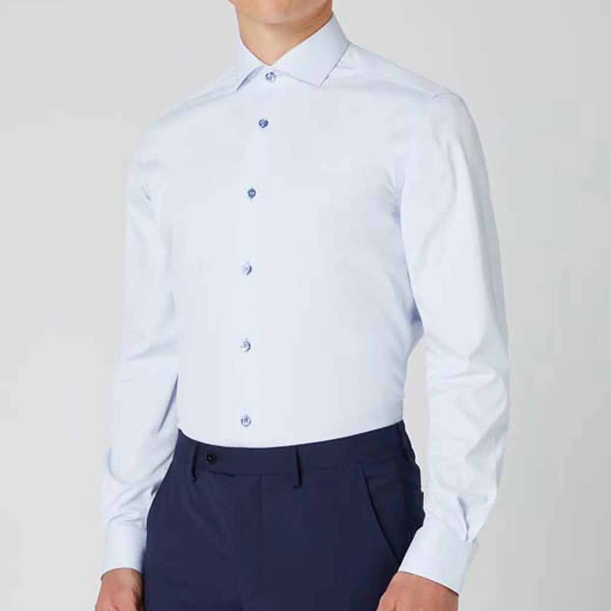 Remus Uomo Frank Tapered Shirt In Blue