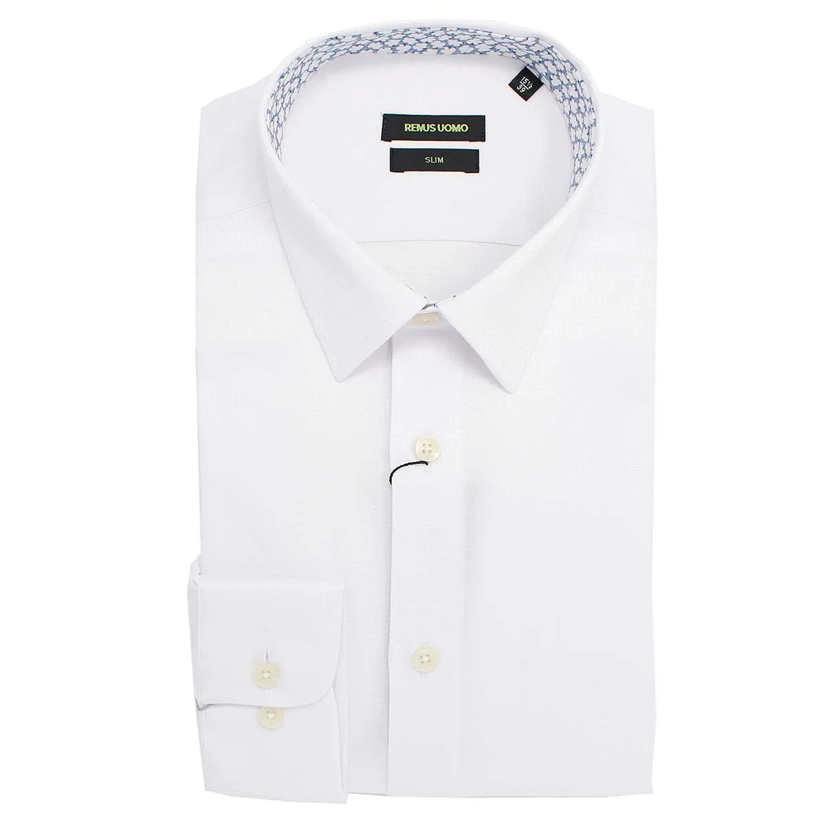 Remus Uomo Ashton Slim Pattern Shirt Whi