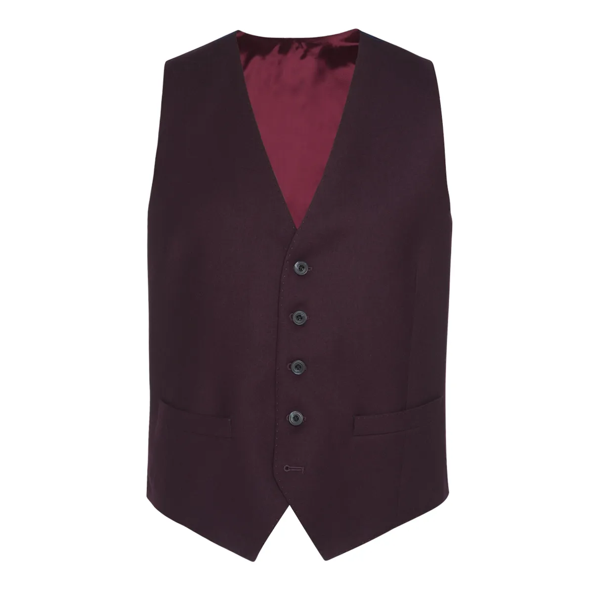 Burgundy 2025 wool waistcoat