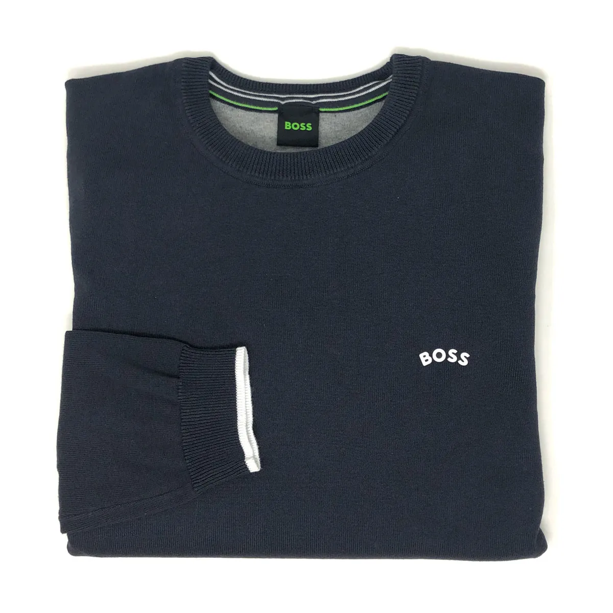 Boss Rallo Logo Sweater Dark Blue