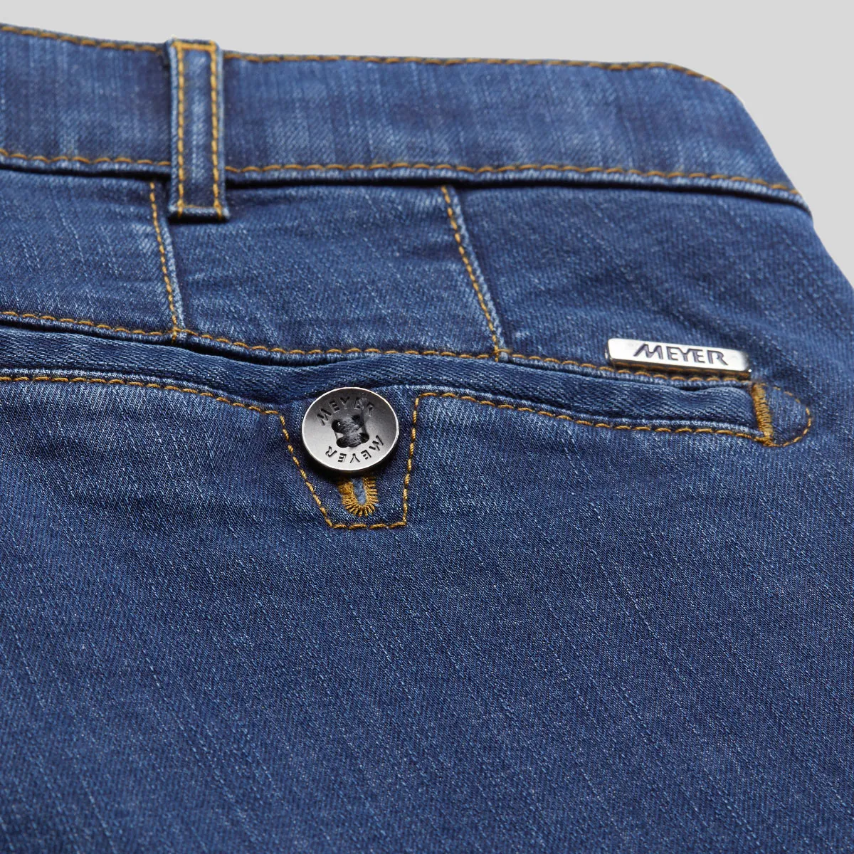 Meyer Roma Cotton Trouser In Denim