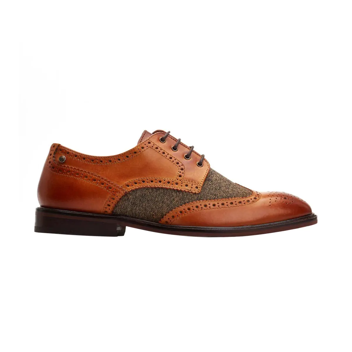 Base London Chaplain Brogue In Twill Mix