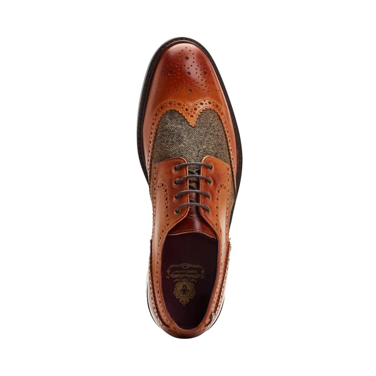 Base London Chaplain Brogue In Twill Mix