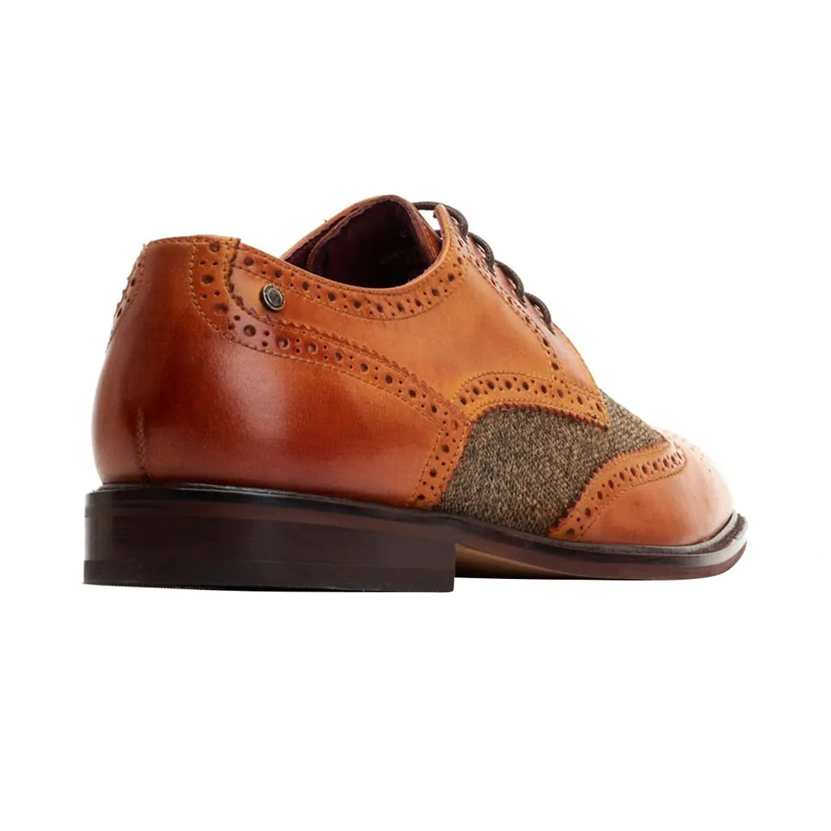 Base London Chaplain Brogue In Twill Mix